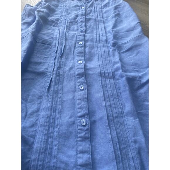 L.L. Bean Women’s Knee Length Pin Tucked Bodice Pleated Sleeveless Dress 6 - Picture 4 of 10